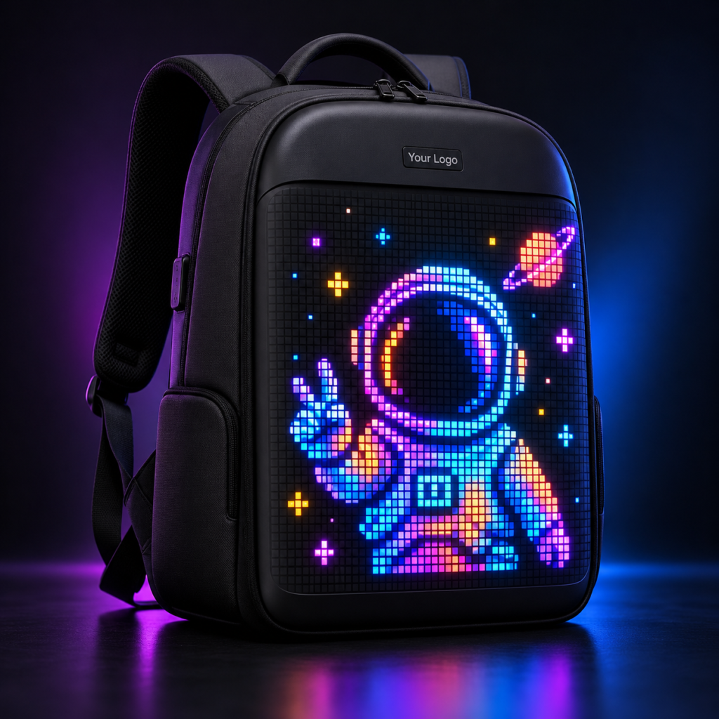 Compact RGB LED display backpack for events and promotions in Dubai UAE